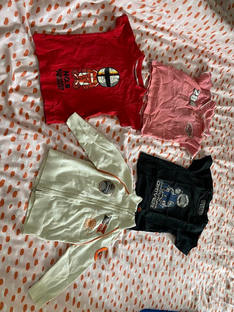 Kleding kind mt 92 + sparco rally ralley ferrati f1 spijker, Ophalen of Verzenden, Gebruikt, Maat 92