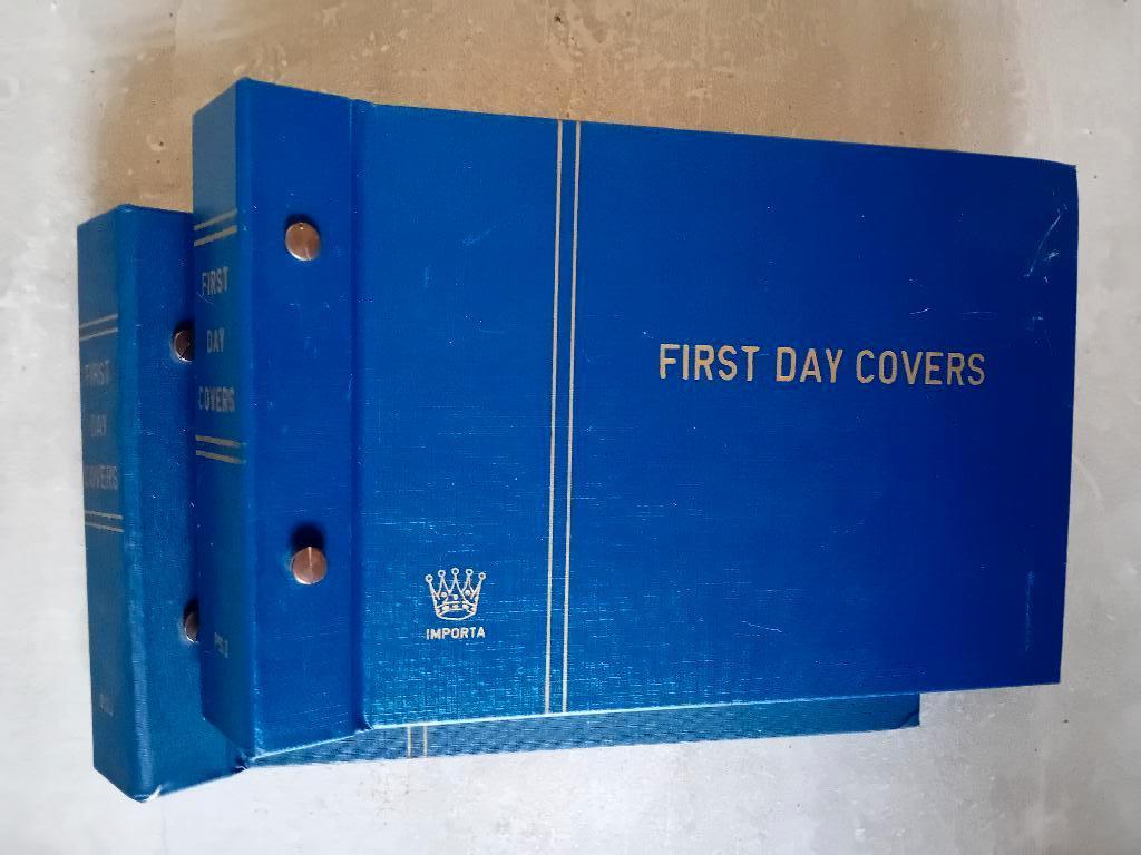 IMPORTA 2x albums Blauw 15 bladen voor 30 FDCs/ Ansichten, Postzegels en Munten, Postzegels | Toebehoren, Verzenden, Verzamelalbum