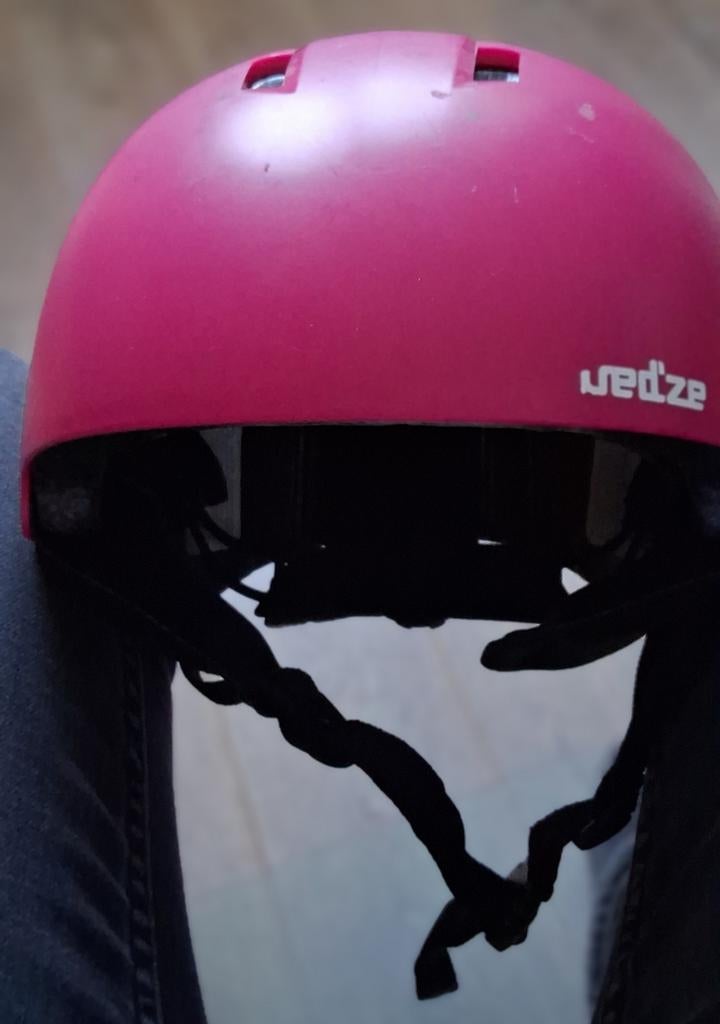 Roze Kinder Skihelm - Wed'ze H 100 Jr/ 53-56 cm, Ophalen, Gebruikt