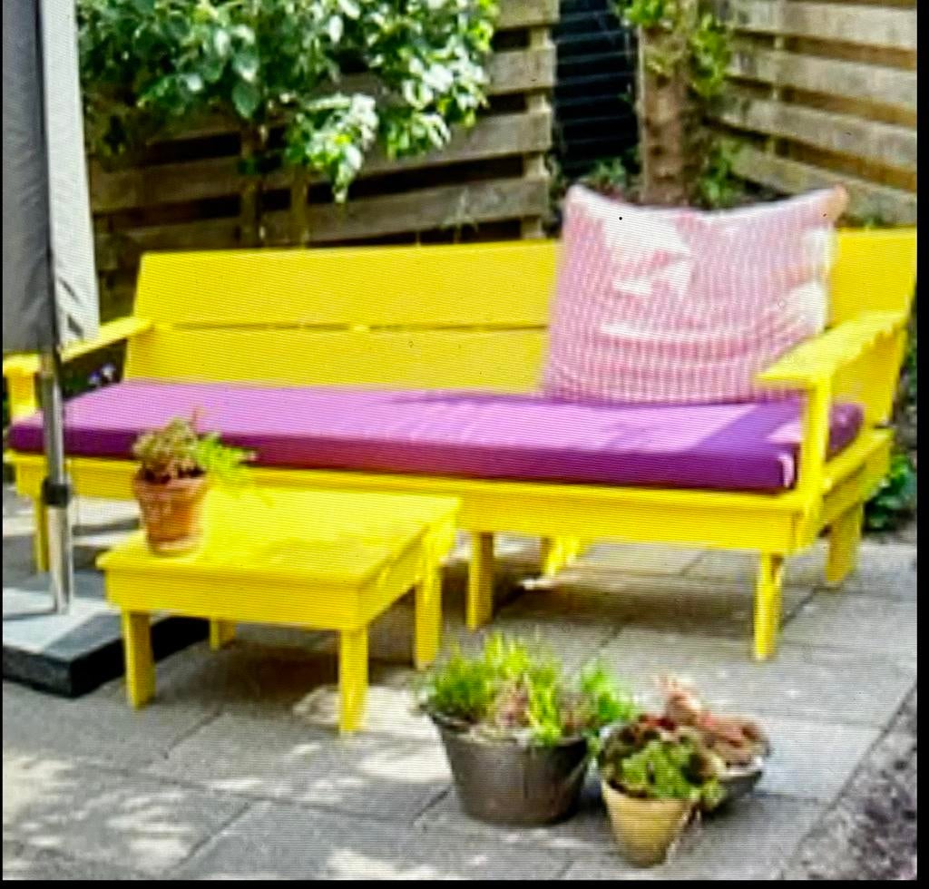 Loungebank nieuw tuin hoekbank douglas steigerhout pallet., Ophalen, Nieuw, Hout