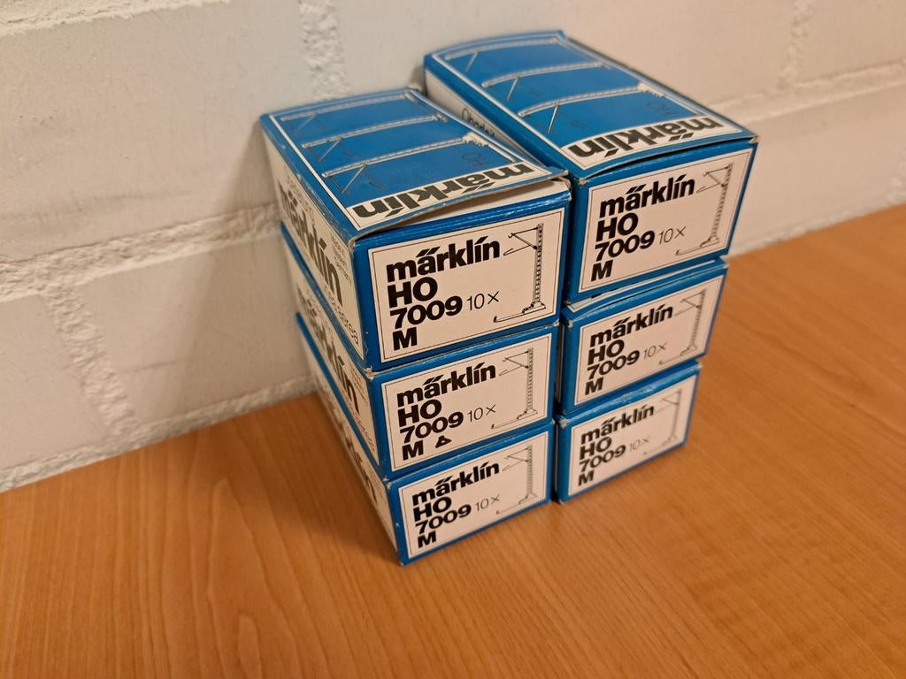 Märklin 7009 Bovenleiding Masten Set Z.G.A.N. OVP, Ophalen, Wisselstroom, Overige typen, Zo goed als nieuw