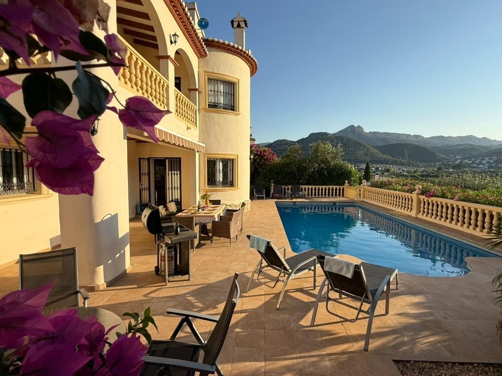 🏖️ PrachtVilla 10p👌 Uitzicht 🏊‍♂️ 10x5M! 5slpk 3bk Denia, 4 of meer slaapkamers, Dorp, Costa Blanca, Open haard