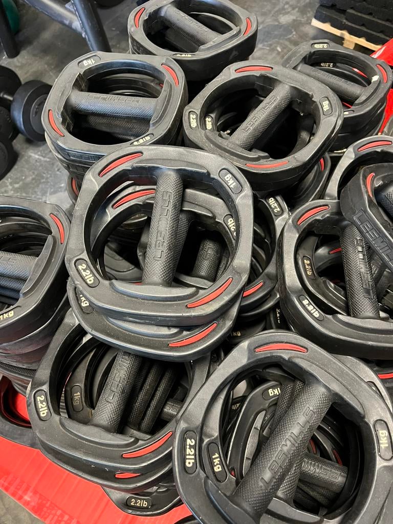 20 x 1 kg les mills smart bar halter schijven, Halterschijven, Gebruikt, Ophalen of Verzenden, Smartbar schijven