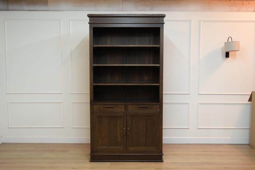 Klassieke boekenkast, eikenhout, Huis en Inrichting, Kasten | Boekenkasten, Zo goed als nieuw, 50 tot 100 cm, 200 cm of meer, 25 tot 50 cm