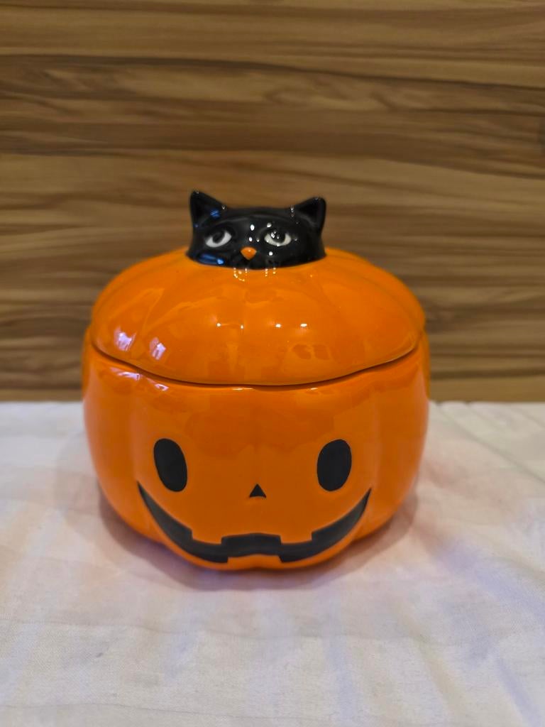 Halloween snoep pot met kat, Ophalen of Verzenden, Zo goed als nieuw
