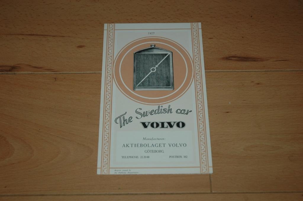 Volvo programma 1927  -   Folder - Brochure, Volvo, Zo goed als nieuw, Volvo, Ophalen of Verzenden