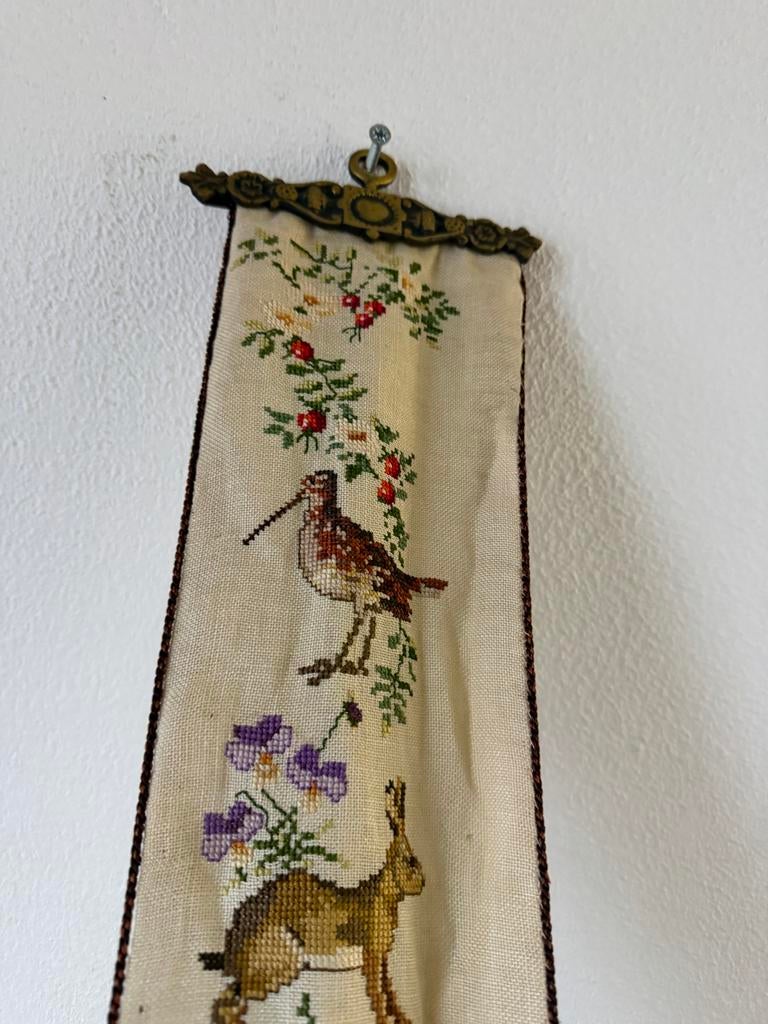 Vintage Wandkleed met Dieren en Bloemen, Ophalen of Verzenden