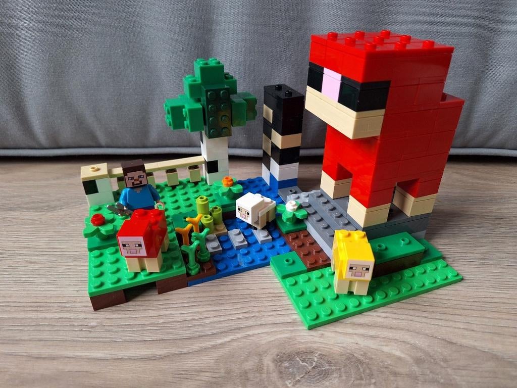 Lego Minecraft 21153 The Wool Farm, Ophalen of Verzenden, Gebruikt, Lego
