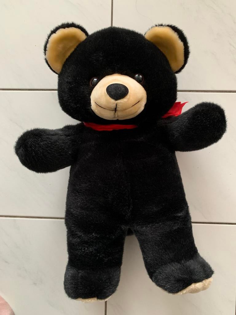 Zwarte teddybeer valentijn 50 cm, Ophalen of Verzenden, Zo goed als nieuw, Beer