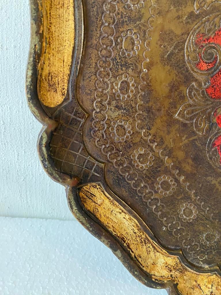 Florentijns rond dienblad , made in Italy, Gebruikt, Rond, Ophalen of Verzenden, Onbekend