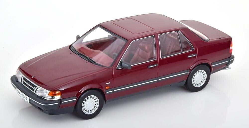 JSN Triple9 1:18 Saab 9000 CD Turbo 1990 donker rood, Hobby en Vrije tijd, Modelauto's | 1:18, -, Nieuw, Ophalen of Verzenden