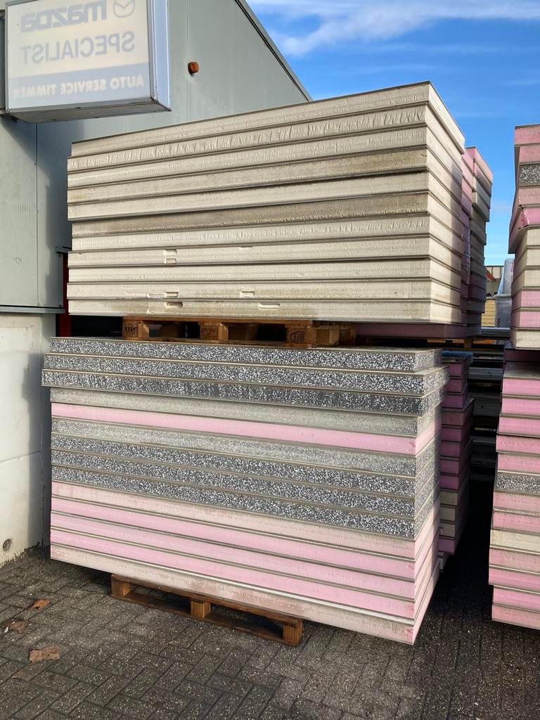 Geïsoleerde panelen met polyester 226 cm x 86 cm - 10 cm dik, Ophalen, Nieuw, Overige materialen, 100 mm of meer