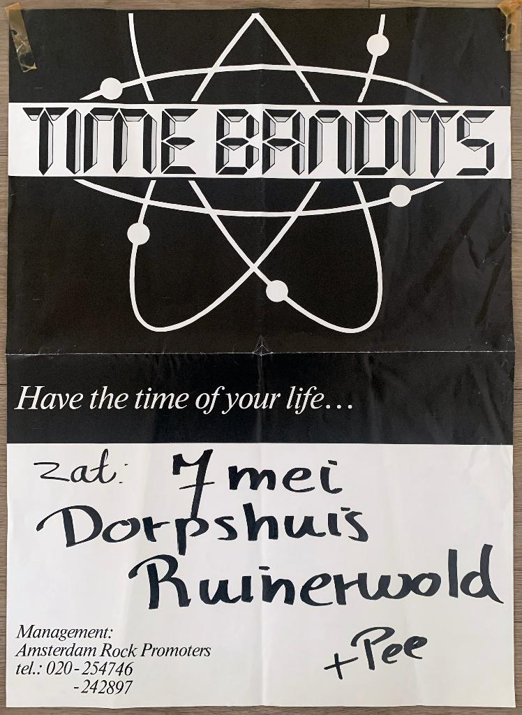 Originele tour-poster Time Bandits 50x70, Ophalen of Verzenden, Gebruikt
