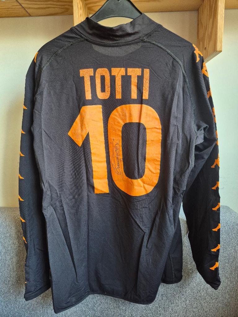 Origineel AS Roma 2008/09 shirt met handtekening Totti, Ophalen of Verzenden, Gebruikt, Buitenlandse clubs, Shirt