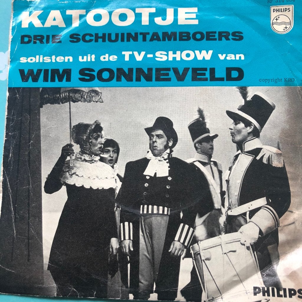 Single, Wim Sonneveld, Drie schuintamboers en Katootje, Ophalen of Verzenden, Gebruikt, Overige formaten, Levenslied of Smartlap