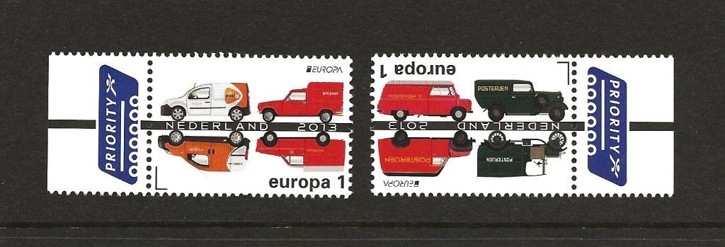 2013 Europazegels Postauto's Priority 3055-3056 postfris, Verzenden, Na 1940, Postfris
