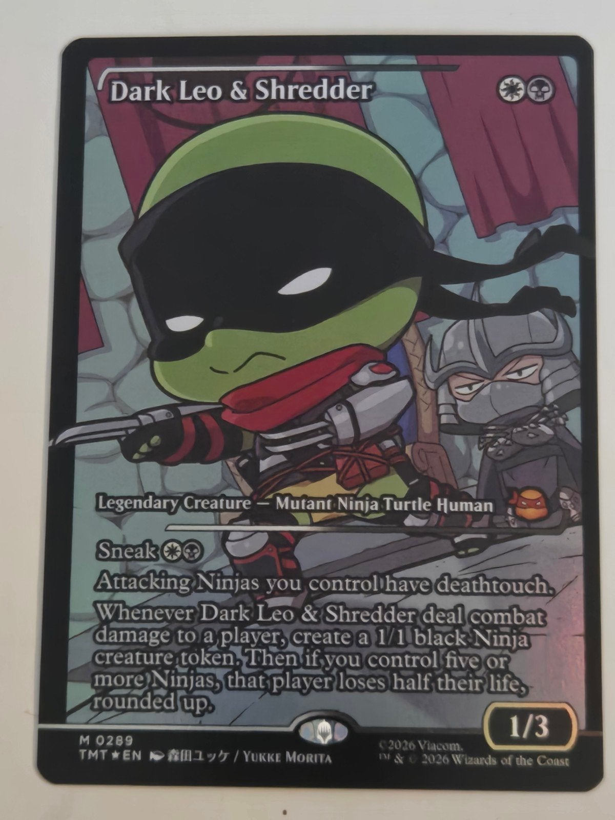 Dark Leo & Shredder #289 TMNT Magic the Gathering, Ophalen of Verzenden, Zo goed als nieuw