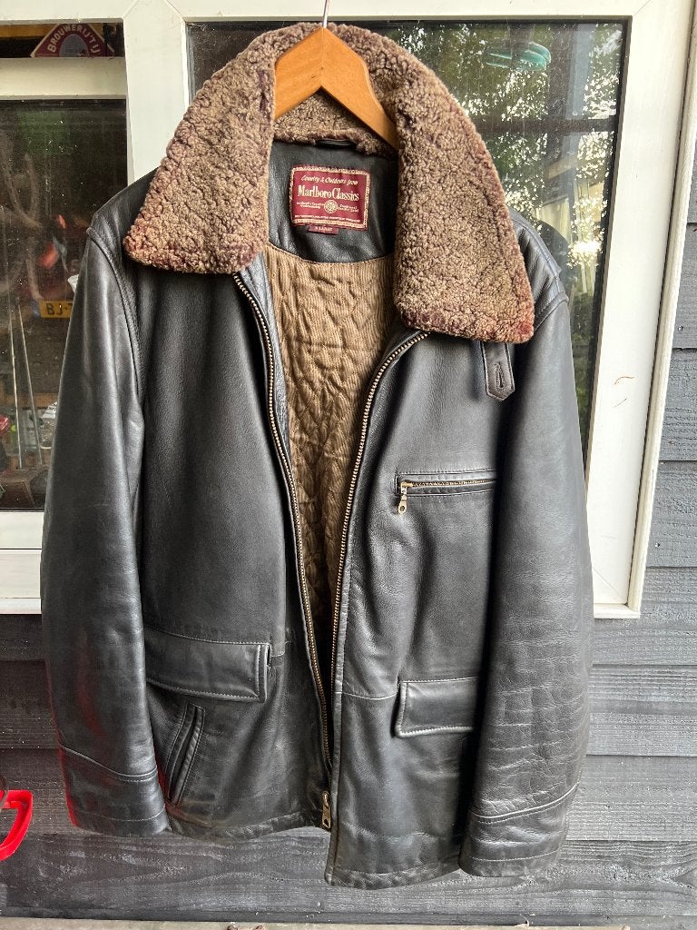 Marlboro jas, Bruin, Maat 56/58 (XL), Zo goed als nieuw, Marlboro