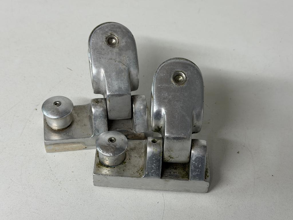 2 x Genuaslede 25 mm, Watersport en Boten, Accessoires en Onderhoud, Ophalen of Verzenden, Gebruikt, Lijn of Blok