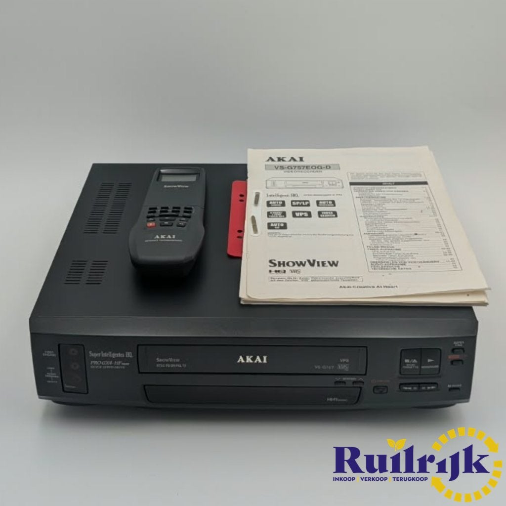 AKAI VS-G757 Videorecorder videobanden met afstandsbediening, Akai, Zo goed als nieuw, Support@akai.com, Akai Professional
200 Scenic View Drive
Suite 201
Cumberland, RI 02864
United States