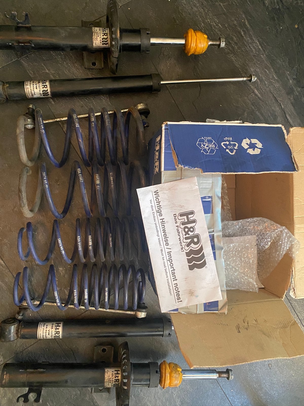 Compleet H&R verlaging set, VW polo 6r/6c Seat Ibiza, Fabia, Ophalen, Gebruikt, Volkswagen