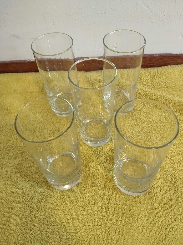 5 longdrink glazen, Ophalen, Zo goed als nieuw, Frisdrankglas