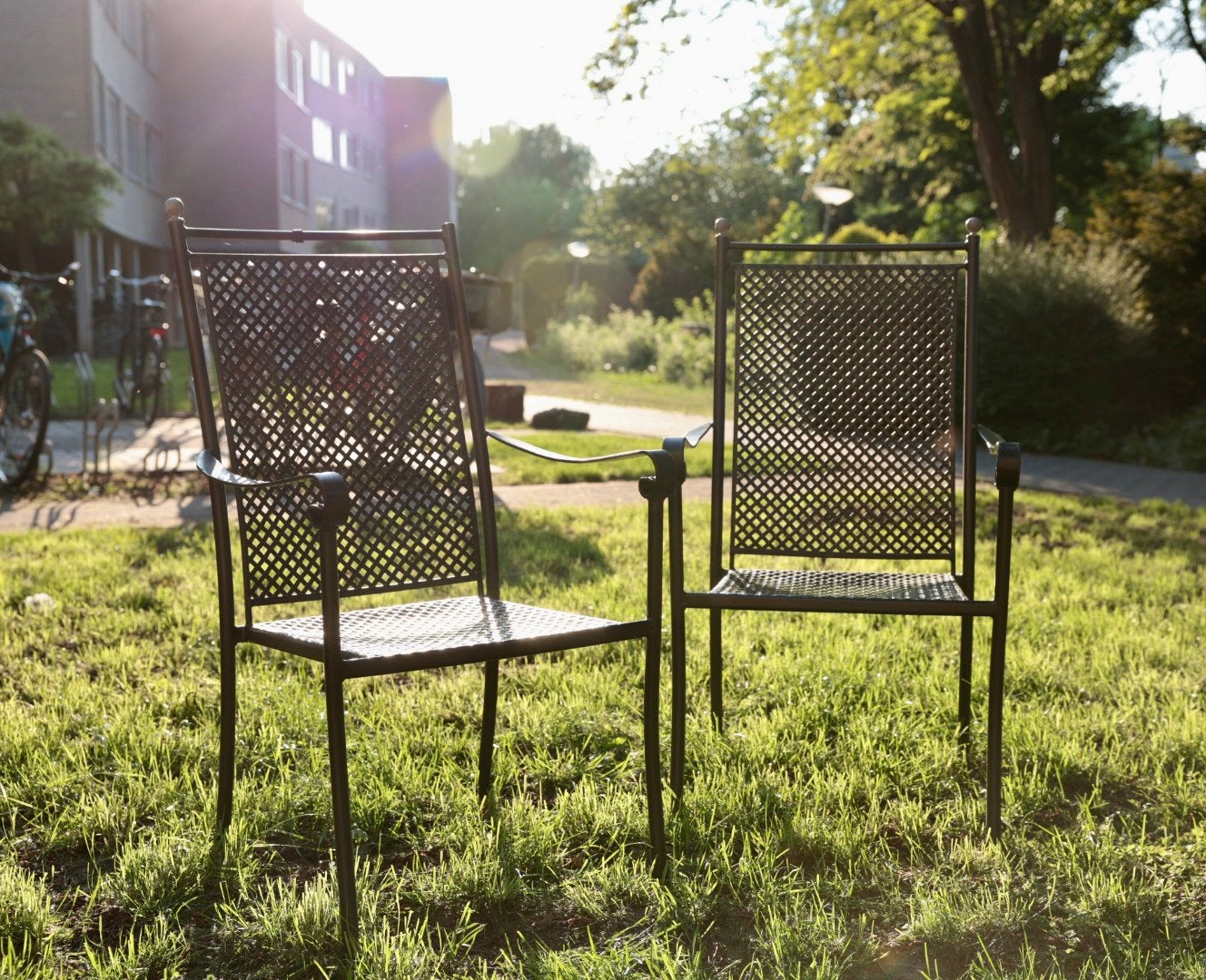 Royal garden stoelen (set van 4), Ophalen, Zo goed als nieuw, Metaal, Stapelbaar