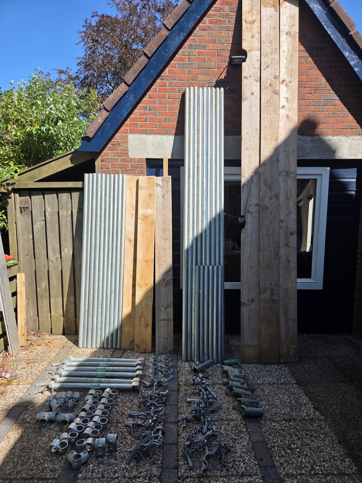 Complete Steiger voor diverse klussen, Doe-het-zelf en Verbouw, Ophalen, Gebruikt, Gevelsteiger, 2 tot 5 meter