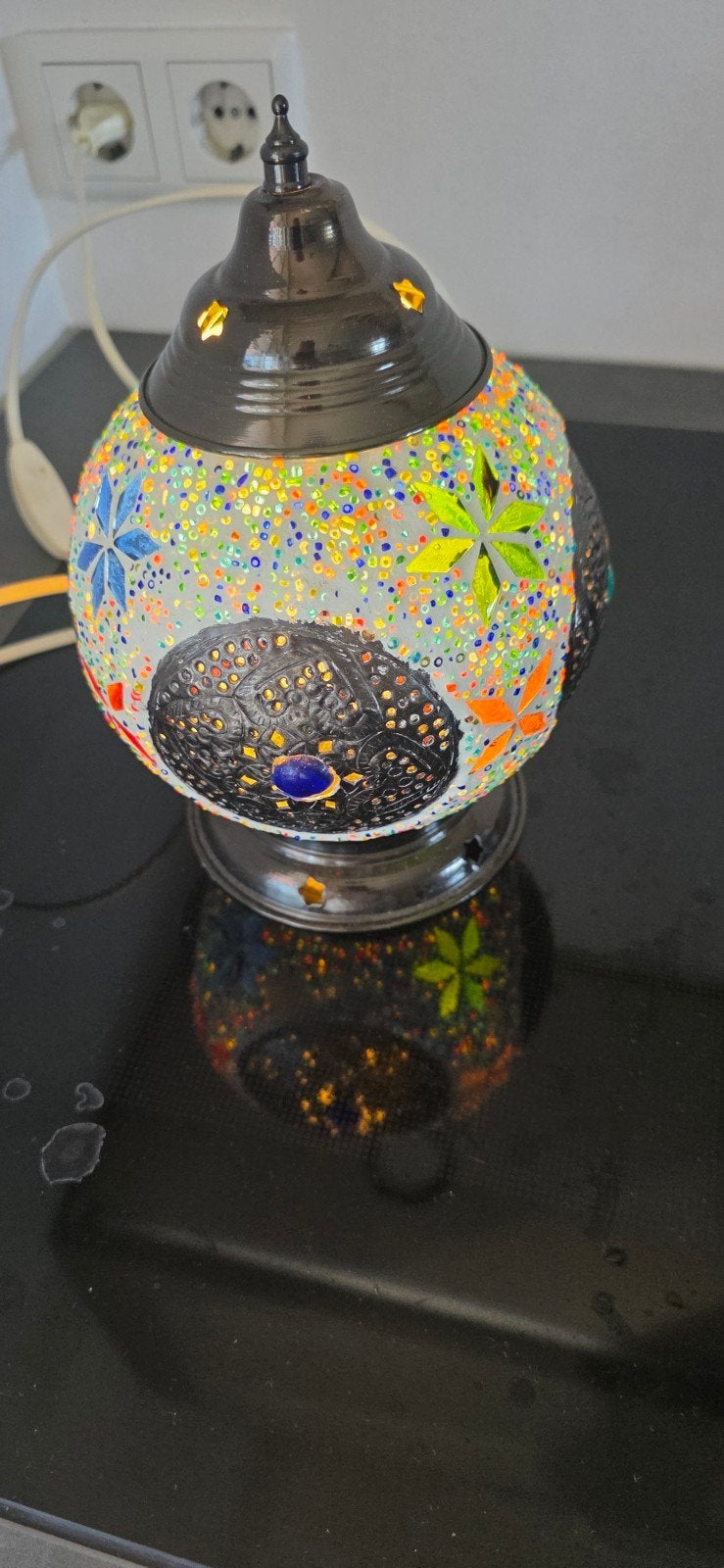 Oosterse Mozaïek Tafellamp - Sfeerlicht, Ophalen, Overige merken, Meerkleurig, Glas