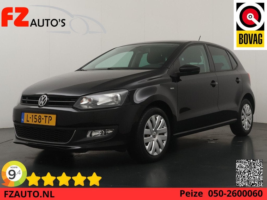 Volkswagen Polo 1.4-16V Comfortline - Cruise Control - Stoel, Auto's, Voorwielaandrijving, Zwart, 4 cilinders, Zwart
