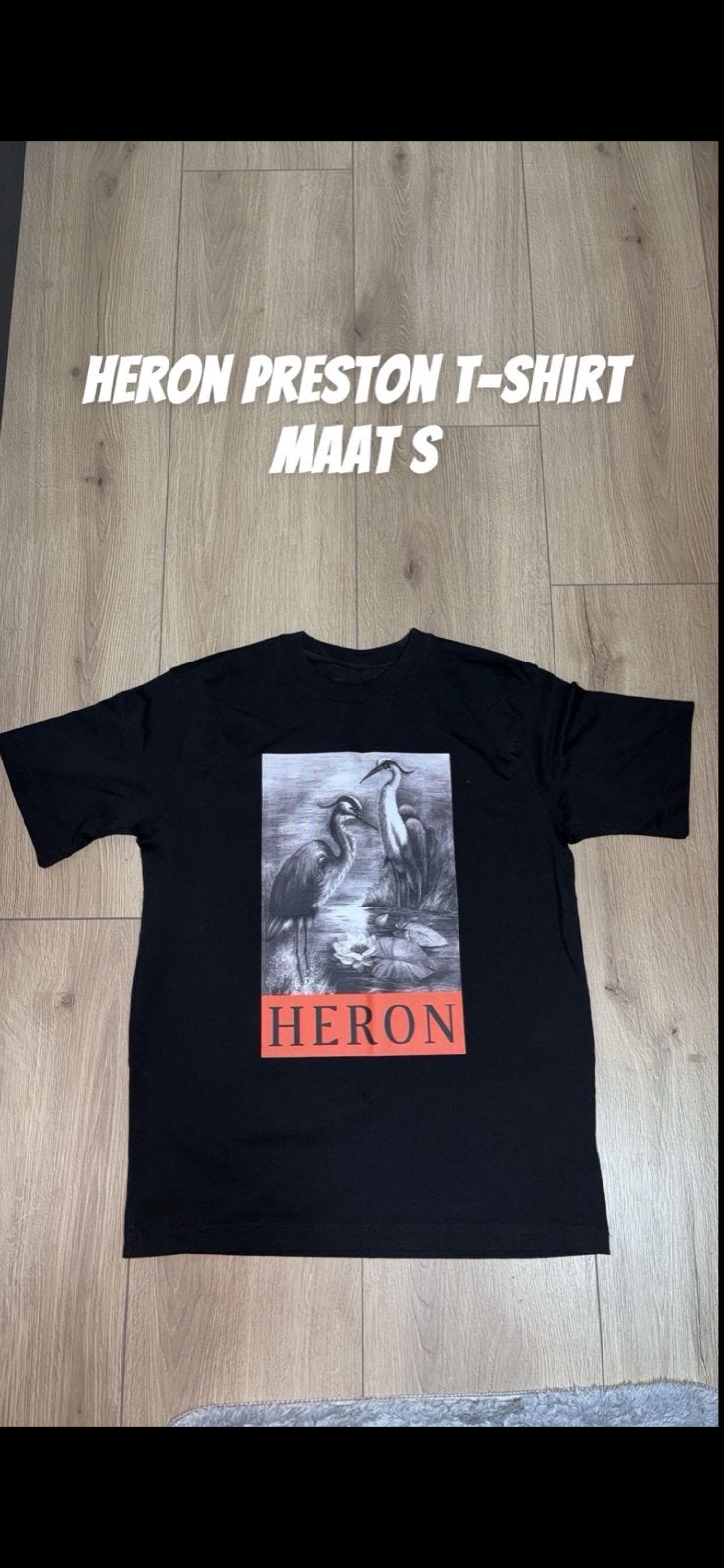 Heron Preston T-shirt Zwart Maat S, Ophalen of Verzenden, Zo goed als nieuw, Maat 46 (S) of kleiner, Zwart