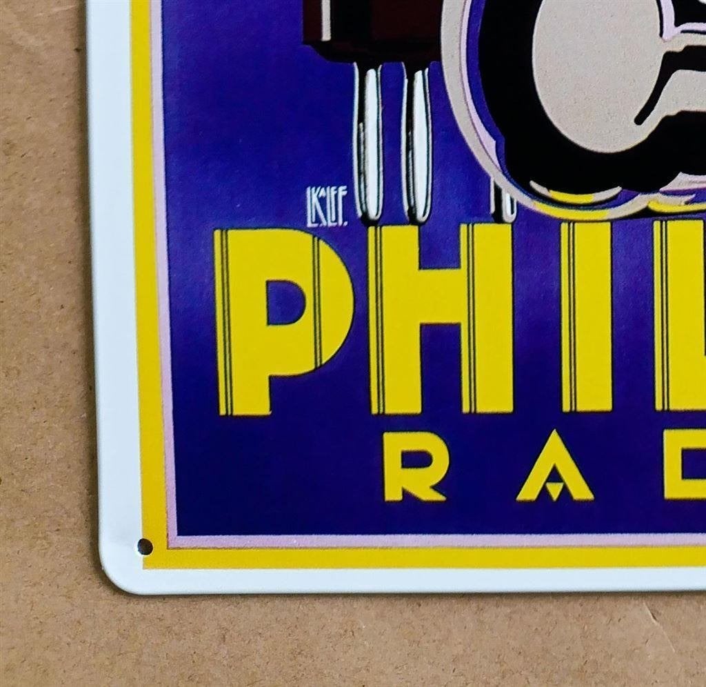 Retro PHILIPS Radio Reclame Metalen wandbord plaat ., Verzenden, Nieuw, Reclamebord