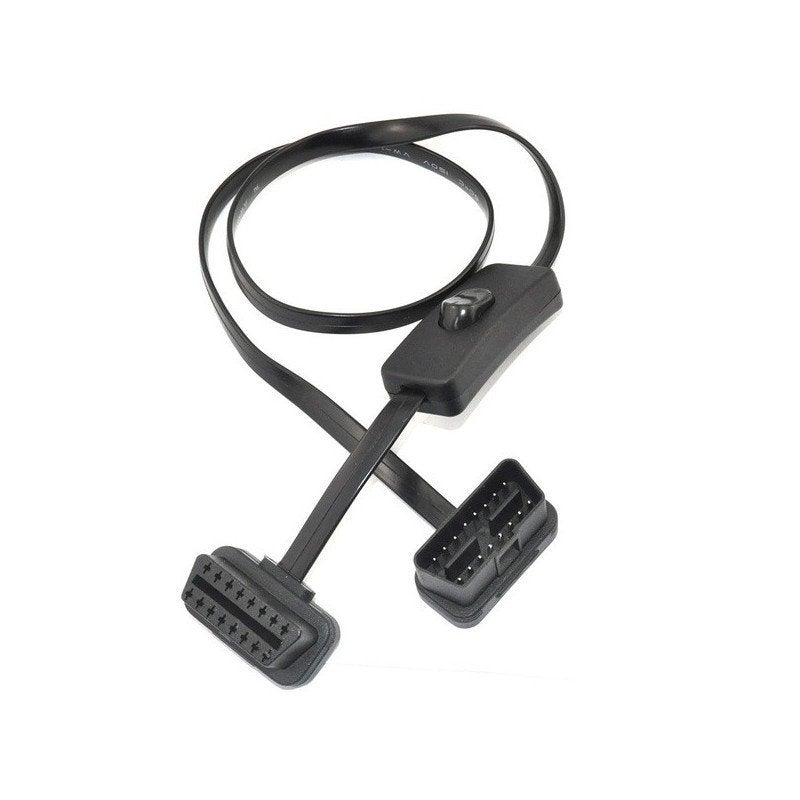 OBD2 Verlengkabel met aan/uit schakelaar 16 pin 55cm -, Auto-onderdelen, Ophalen of Verzenden, Nieuw, Universele onderdelen