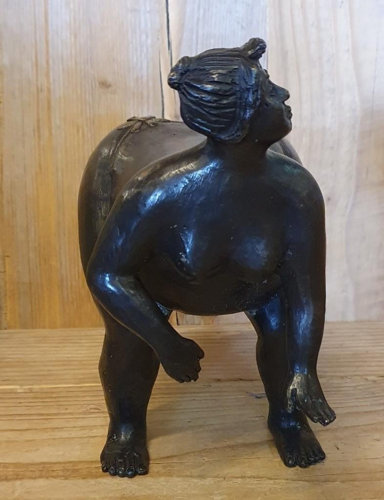 DIKKE DAMES / BRONZEN BEELDEN / 2 modellen, Ophalen of Verzenden, Handgemaakt, Brons, Vrouw