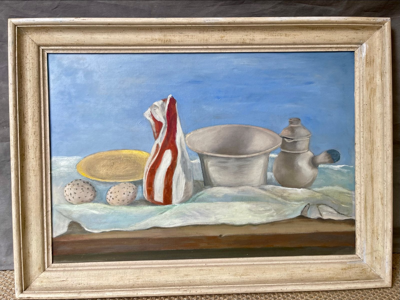 Bijna surrealistisch olieverfschilderij van F. Savage, Ophalen of Verzenden