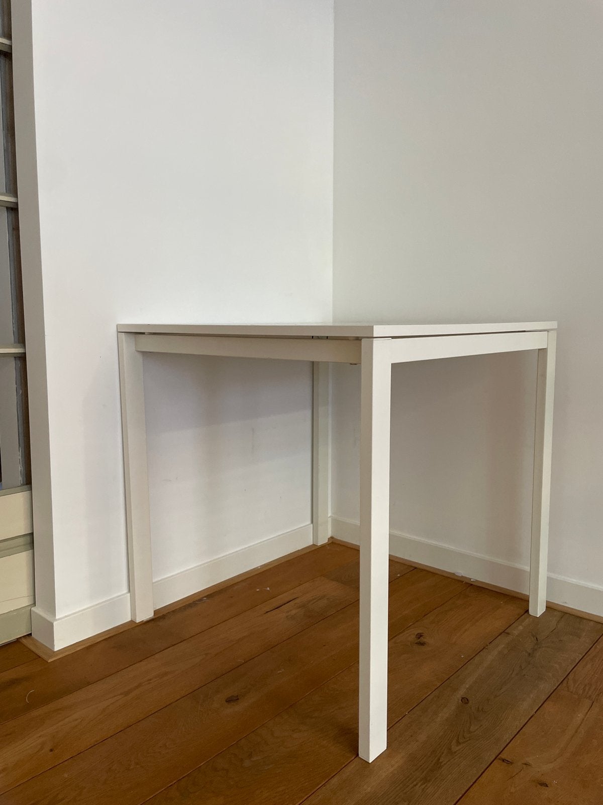 Ikea witte tafel - ideaal voor kleine ruimtes, Ophalen, Gebruikt, 50 tot 100 cm, Vierkant