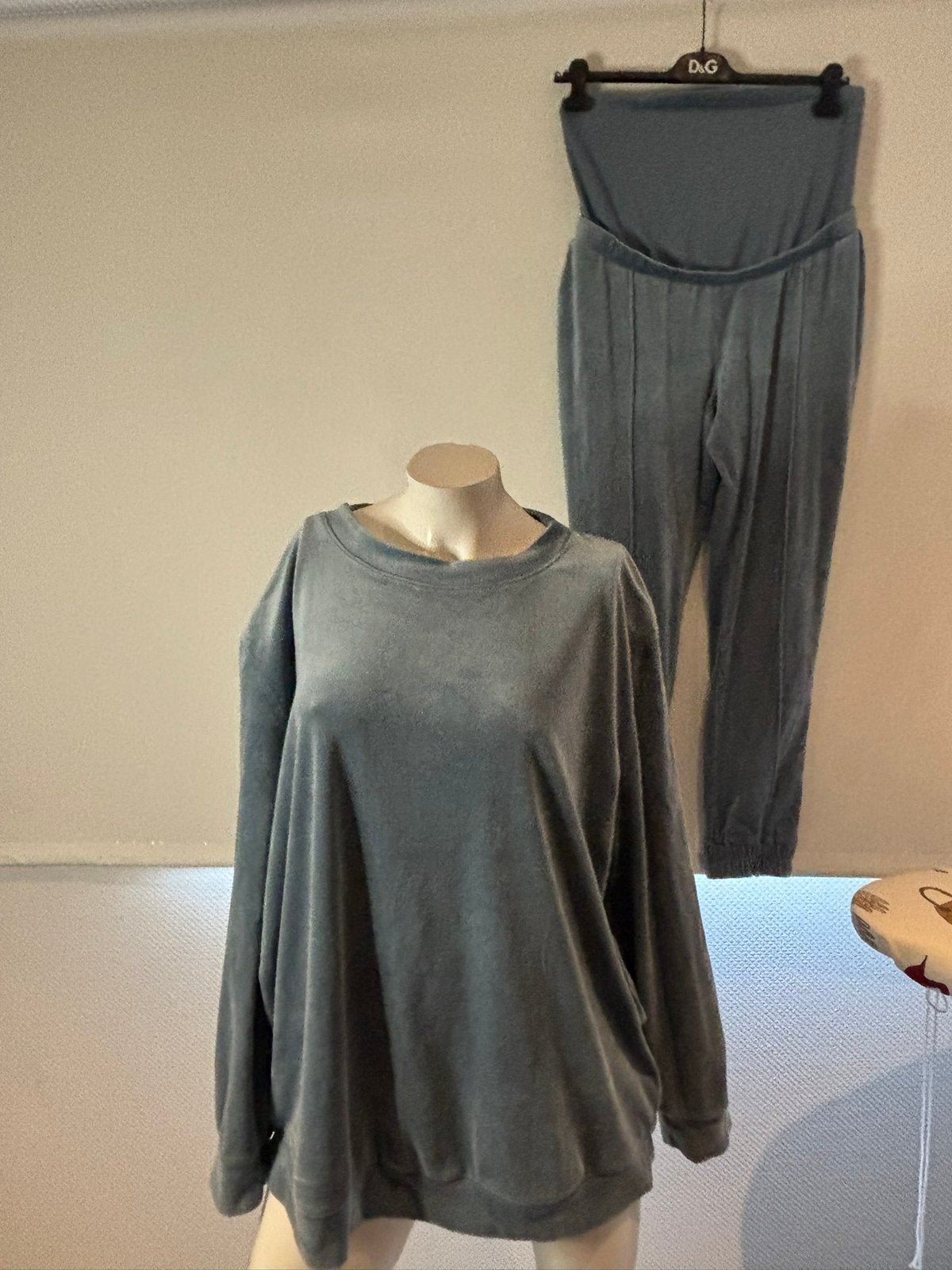 Hunkemöller zwangerschap fluweel huispak l en xl, Kleding | Dames, Ophalen of Verzenden, Zo goed als nieuw, Maat 42/44 (L), Groen