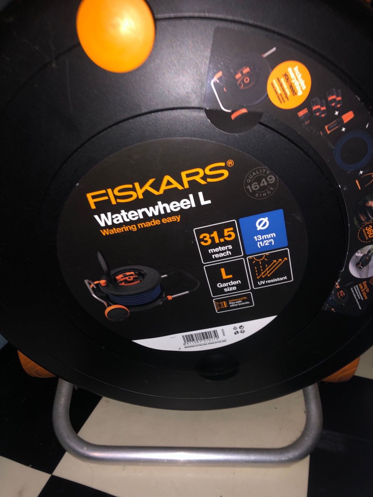 Fiskars Waterwheel L Tuinslanghaspel - 31.5 meter, Ophalen, Zo goed als nieuw, Tuinslanghaspel