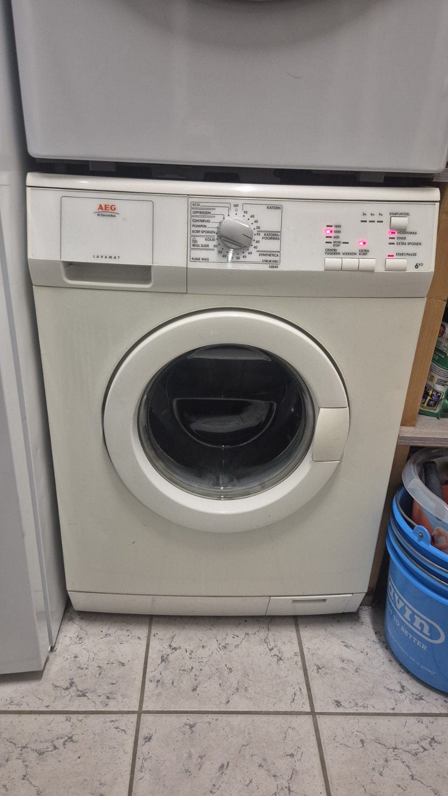 AEG wasmachine, Ophalen, Gebruikt, 1200 tot 1600 toeren, 85 tot 90 cm