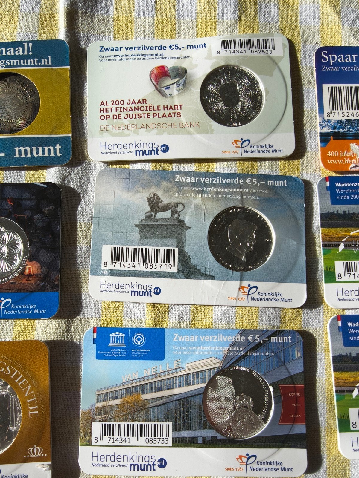 Collectie van 18 Nederlandse Herdenkingsmunten: 5 en 10, Ophalen, Koningin Beatrix, 5 gulden, Setje