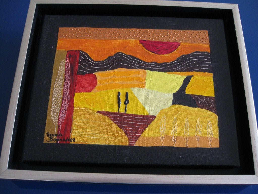 Ronald Boonacker drieluik Toscane, Ingelijst, Ophalen, Landschappen