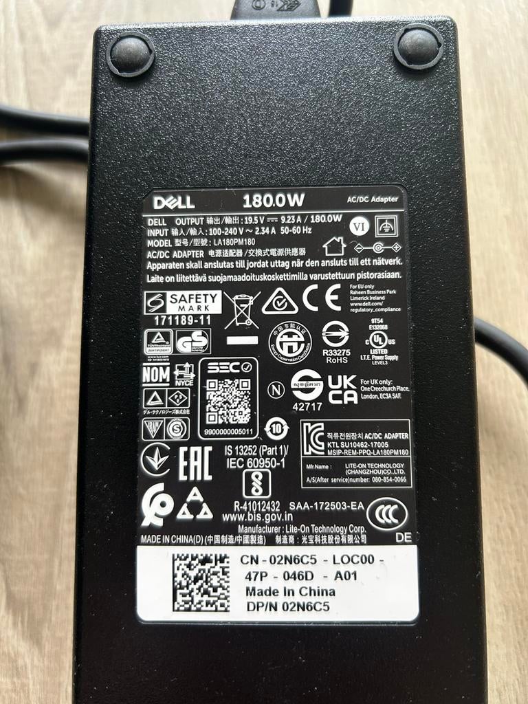 Partij Dell adapter opladers 180Watt 19 stuks, Ophalen of Verzenden, Zo goed als nieuw