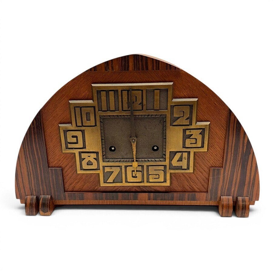 Amsterdamse School pendule, ca. 1920, Antiek en Kunst, Antiek | Klokken, Ophalen of Verzenden