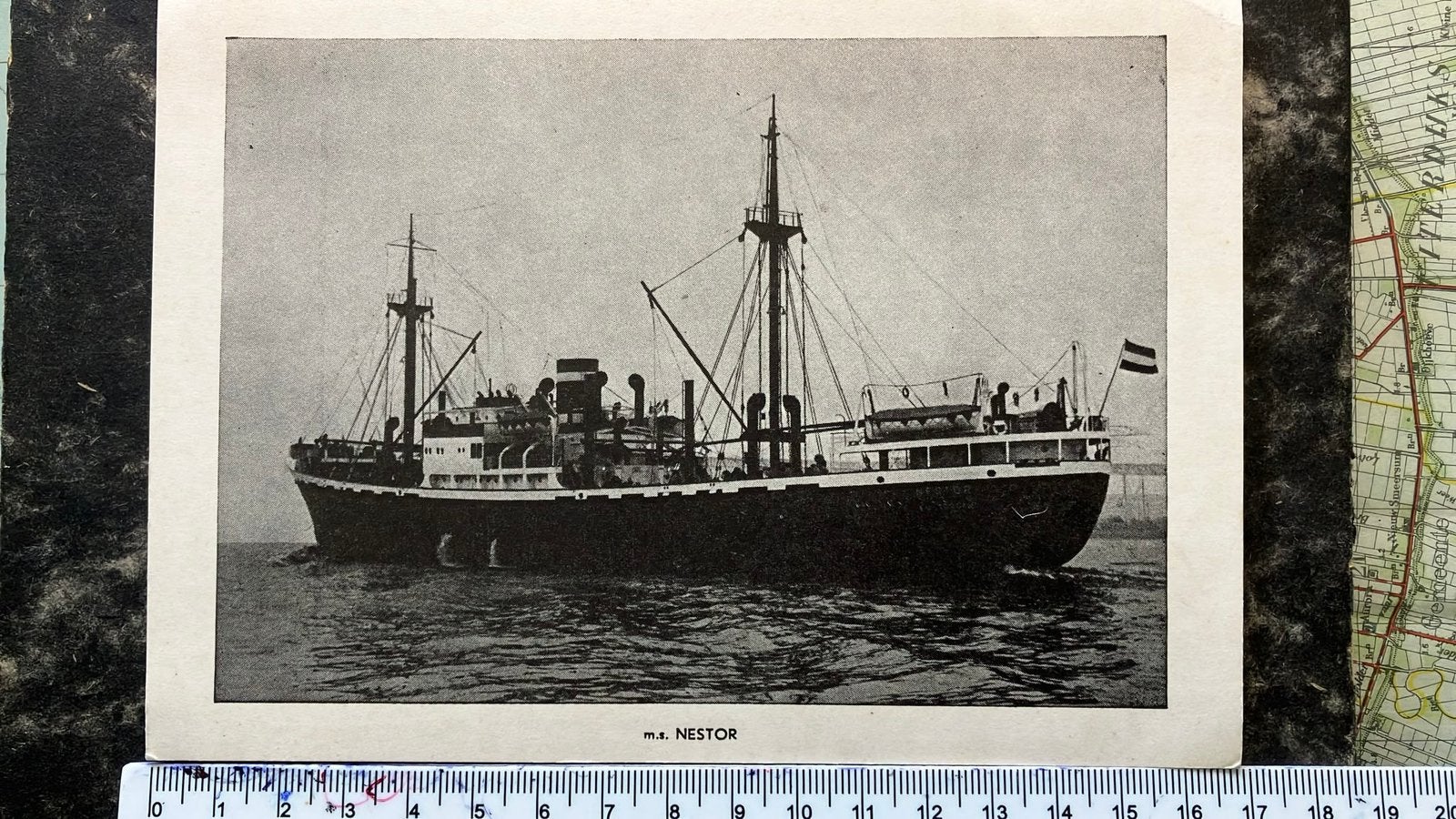 NESTOR   1939  KNSM   17-12,5  rederijdrukwerk, Ophalen of Verzenden, Zo goed als nieuw, Kaart, Foto of Prent