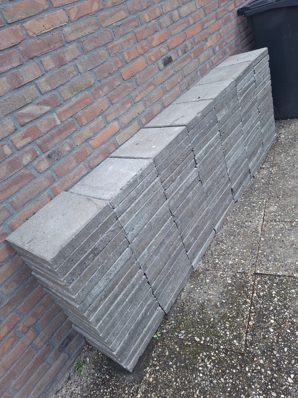 Betonnen terrastegels - Grijs, Ophalen, Gebruikt, 10 m² of meer, Beton