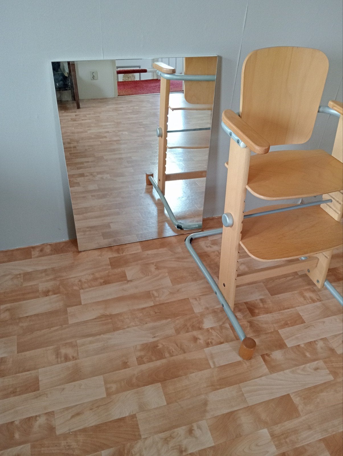 Grote spiegel met witte lijst 60x80, Ophalen, Zo goed als nieuw, Minder dan 100 cm, Rechthoekig