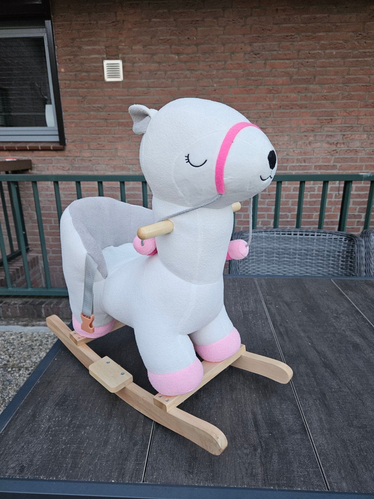 Schattig Lama Schommeldier - Zo goed als nieuw, Ophalen of Verzenden, Gebruikt, Overige typen