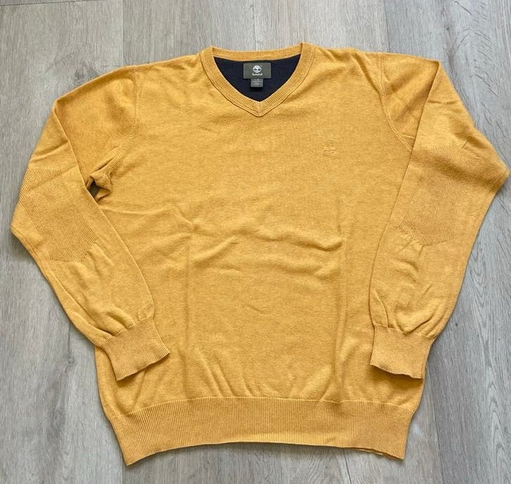 Trui Timberland - okergeel - maat L, Ophalen of Verzenden, Zo goed als nieuw, Maat 52/54 (L), Geel
