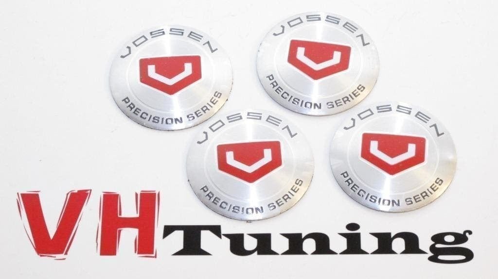 VOSSEN wielnaaf stickers Aluminium/rood/zwart 4 stuks, Ophalen of Verzenden