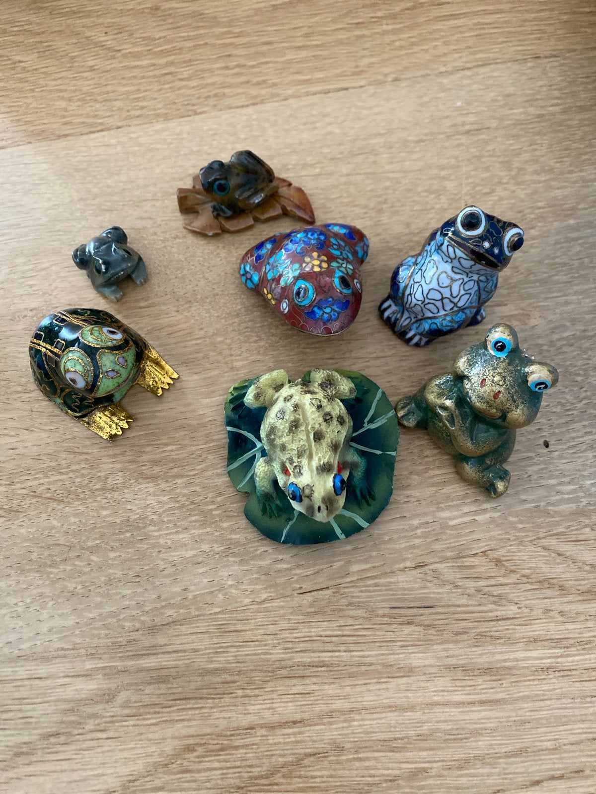 Verzameling van 7 decoratieve kikkers, Ophalen of Verzenden, Gebruikt